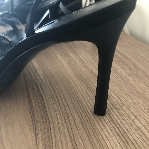Nine West Black Ankle Strap Heel embellished - Picture 6 of 10